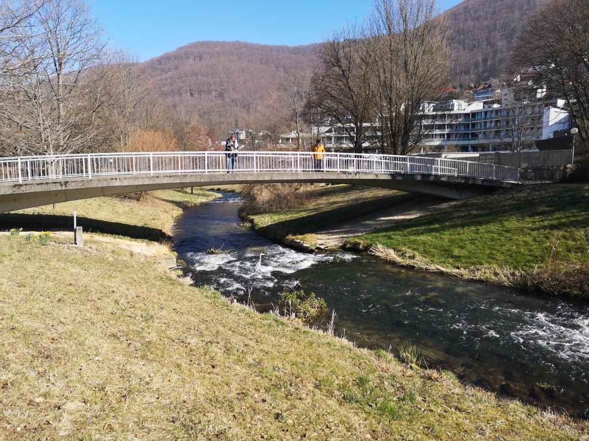 Ferienwohnung Im Haus Lotus Mit Grossem Balkon Und Garten Bad Urach Esterno foto